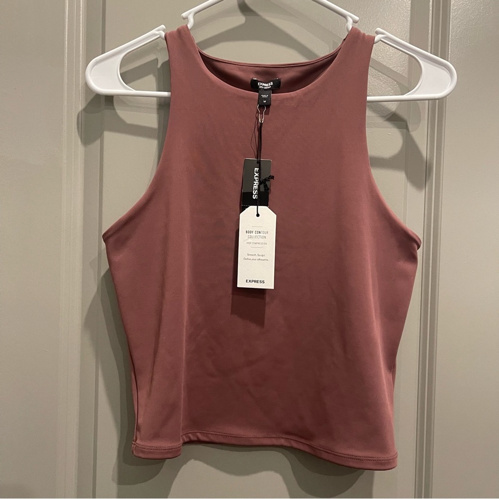 Express Women’s Body Contour Collection High Compression Cropped Tank NWT